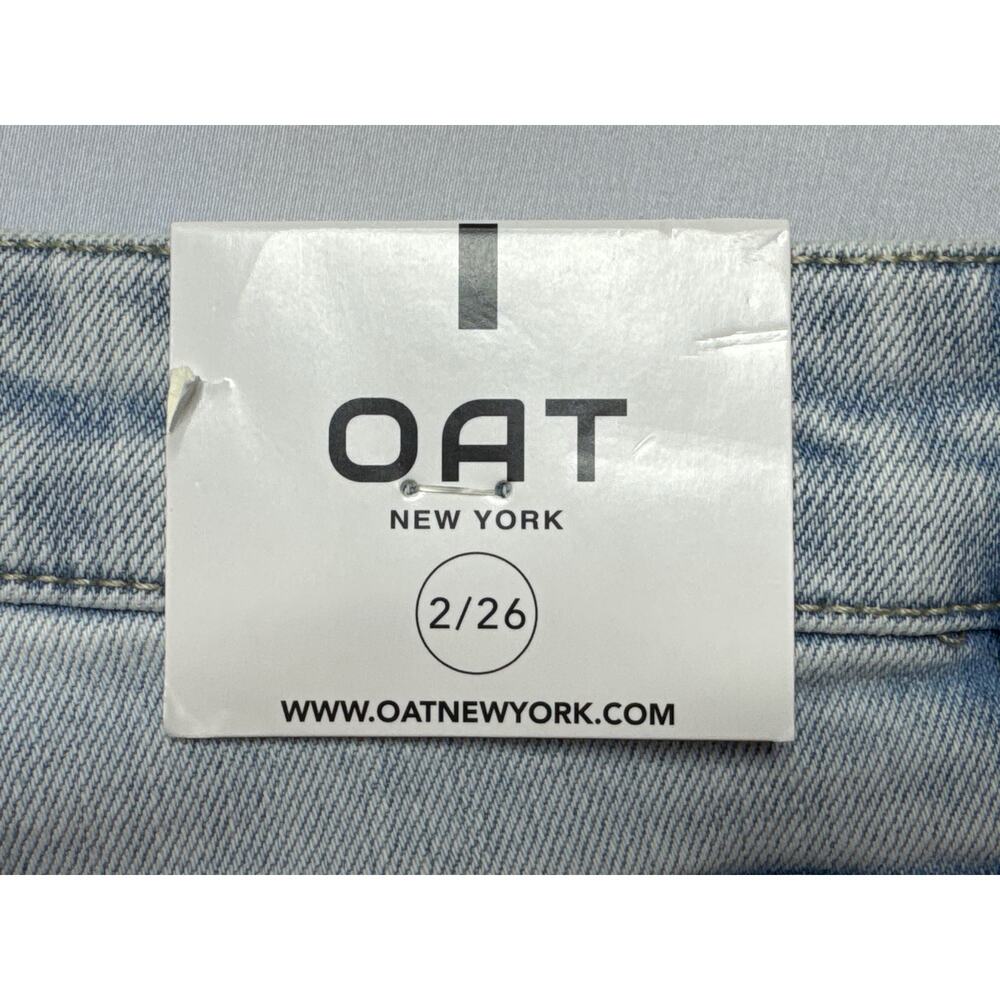 NWT OAT New York Women's Mid Rise Cropped Mini Flare Jeans - Size 2/26 (28x25) - Picture 3 of 6